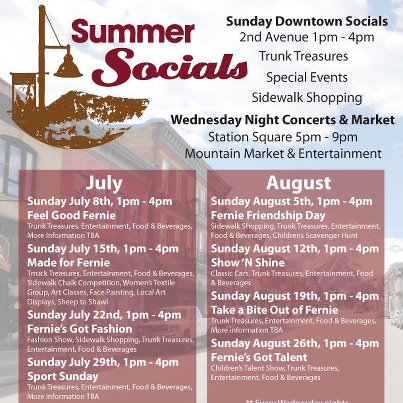 Fernie Summer Social s Concerts & Market