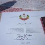 Fernie Diamond Jubilee Commemorative Medal presentation
