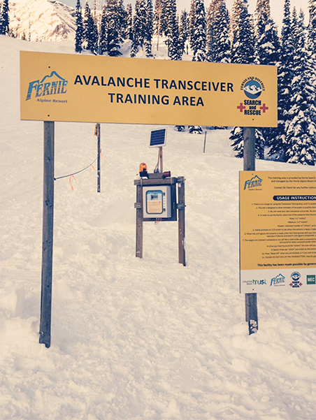 Fernie's Avalanche Transceiver Training Area
