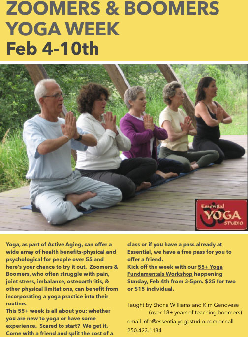 Yoga Workshop for 55+ Yr Olds