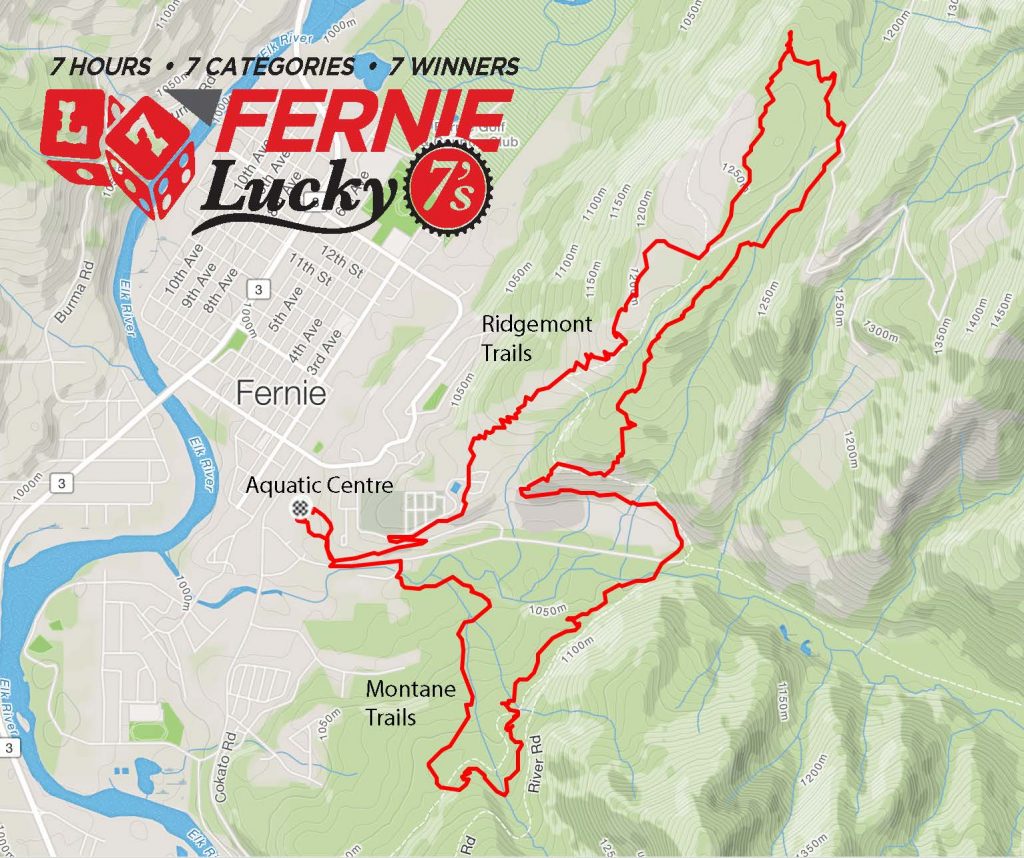 Fernie Lucky 7's route map