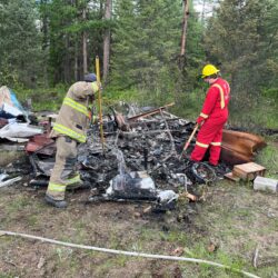 Jaffray Fire Department Responds to RV Fire