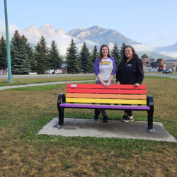 Fernie Pride Society Donates Rainbow Bench to Fernie